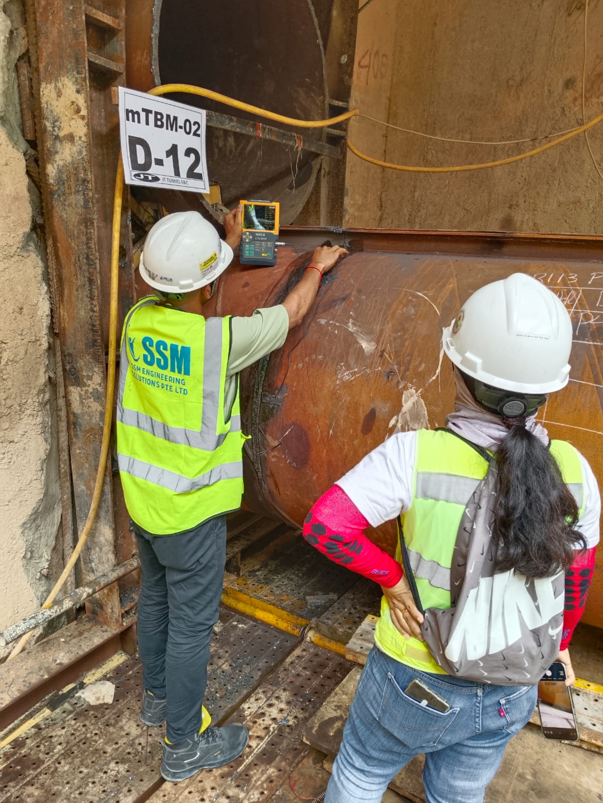 UT Inspection in Progress